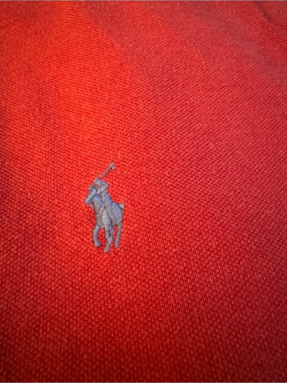 Y2K Polo Ralph Lauren Men’s XXL Red Classic Fit Cotton Pique’ Polo